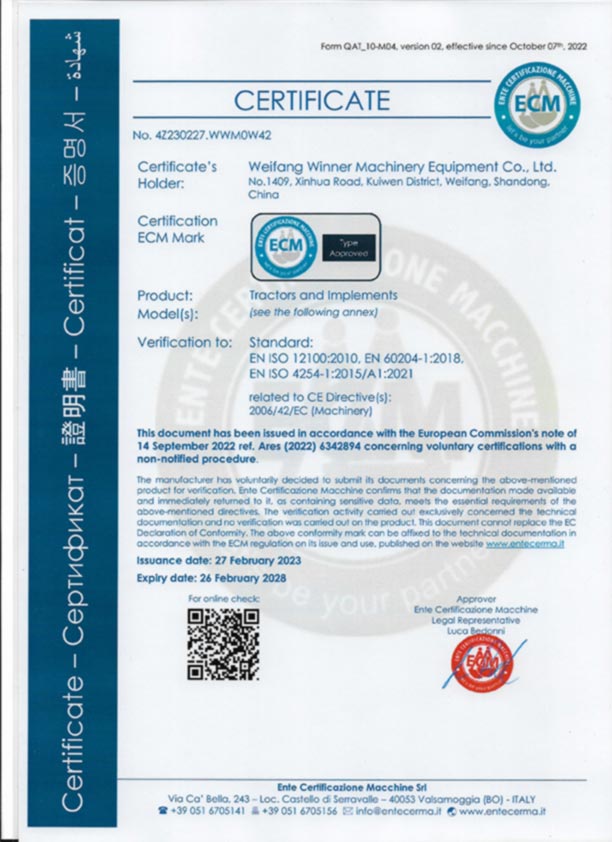 WinnerAgro-ce-certificate